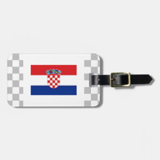 Etiqueta De Bagagem Tag da bagagem de Croatia com correia de couro