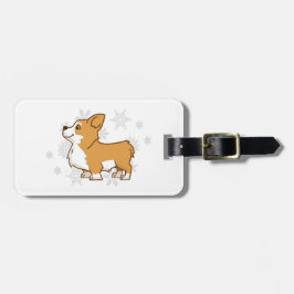Etiqueta De Bagagem Tag da bagagem do Corgi do inverno