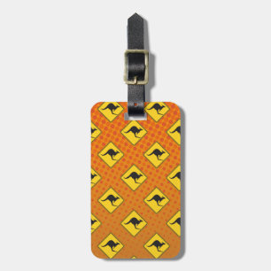 Etiqueta De Bagagem Tag da bagagem do cruzamento do canguru