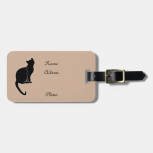 Etiqueta De Bagagem Tag da bagagem do gato preto