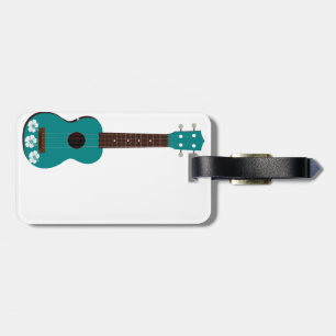 Etiqueta De Bagagem Tag da bagagem do hibiscus do Ukulele