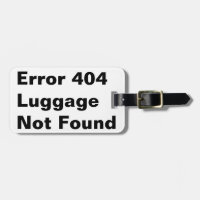 Tag da bagagem do humor da piada do erro 404