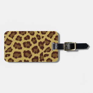 Etiqueta De Bagagem Tag da bagagem do impressão do leopardo de Brown