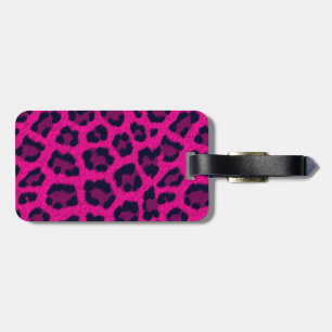 Etiqueta De Bagagem Tag da bagagem do impressão do leopardo do rosa