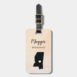 Etiqueta De Bagagem Tag da bagagem do mapa de Mississippi, boa vinda