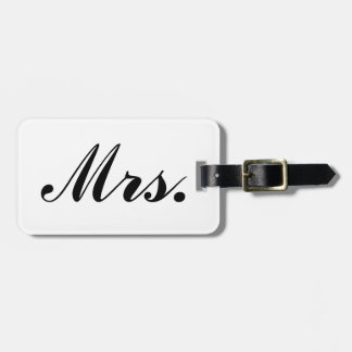 Etiqueta De Bagagem Tag da bagagem do Newlywed (Sra.)