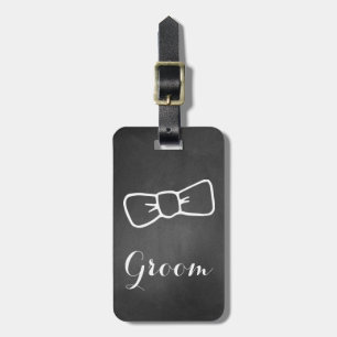 Etiqueta De Bagagem Tag da bagagem do noivo do olhar do quadro