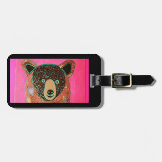 Etiqueta De Bagagem Tag da bagagem do urso de Brown