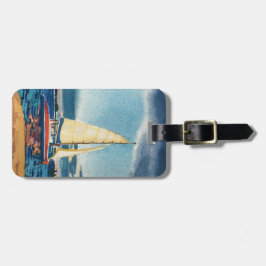 Etiqueta De Bagagem Tag da bagagem do veleiro ou corrente chave