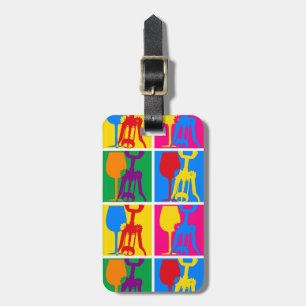 Etiqueta De Bagagem Tag da bagagem do vinho do pop art