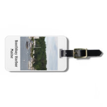 Tag da bagagem dos barcos do porto de Boothbay com