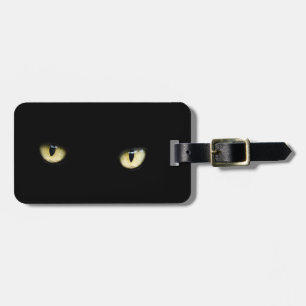 Etiqueta De Bagagem Tag da bagagem dos olhos de gato preto do Dia das