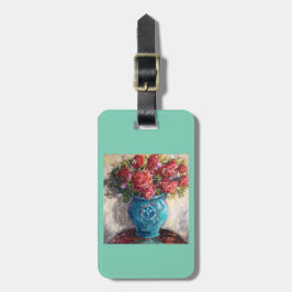 Etiqueta De Bagagem Tag da bagagem ou da bolsa com buquê floral
