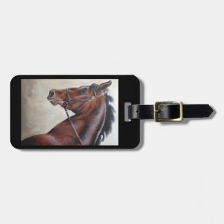 Etiqueta De Bagagem Tag da bagagem ou da bolsa do cavalo do marrom