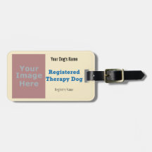 Tag da trela - cão da terapia