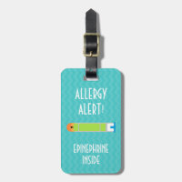 Tag do alerta da alergia da epinefrina para o jogo