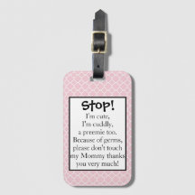 Tag do carrinho de criança do Preemie