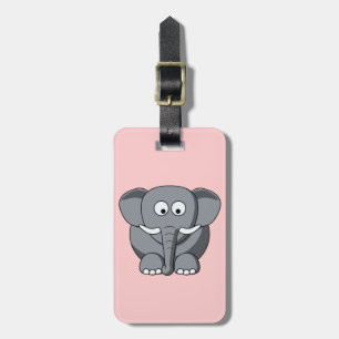 Etiqueta De Bagagem Tag do lugage do elefante dos desenhos animados