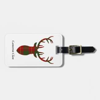 Etiqueta De Bagagem Tag dos "Antlers" do Tartan da família do clã de