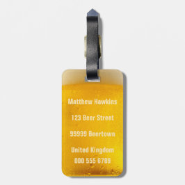 Etiqueta De Bagagem Tag feito sob encomenda da bagagem da CERVEJA