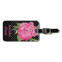 Tag feito sob encomenda da bagagem da peônia