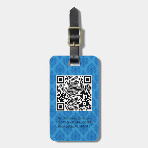 Etiqueta De Bagagem Tag feito sob encomenda da bagagem do CÓDIGO azul