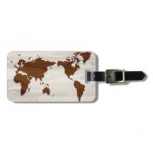 Tag feito sob encomenda da bagagem do mapa do