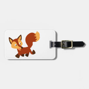 Etiqueta De Bagagem Tag feliz bonito da bagagem do Fox dos desenhos
