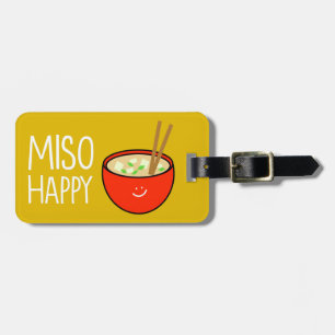 Etiqueta De Bagagem Tag feliz da bagagem do Miso