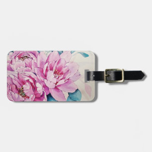 Etiqueta De Bagagem Tag floral da bagagem da arte da aguarela das