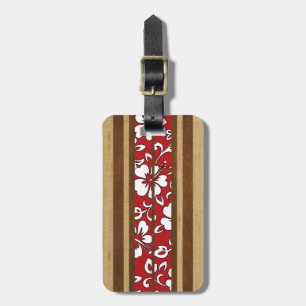 Etiqueta De Bagagem Tag havaianos da bagagem da prancha do hibiscus de