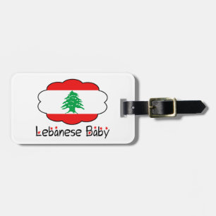 Etiqueta De Bagagem Tag libanês da bagagem do bebê da bandeira
