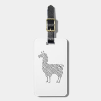 Etiqueta De Bagagem Tag listrado da bagagem do lama
