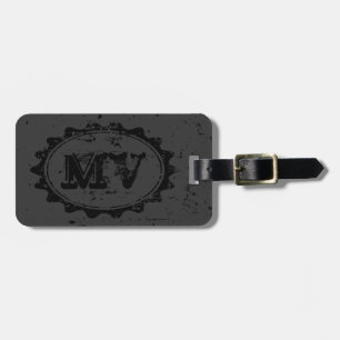 Etiqueta De Bagagem Tag masculino da bagagem do viagem do monograma do