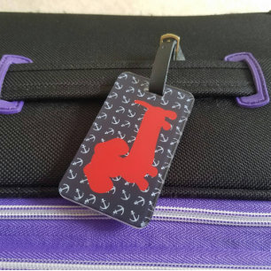 Etiqueta De Bagagem Tag náutico do saco da bagagem do Dachshund