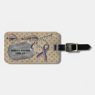 Etiqueta De Bagagem Tag personalizado da bagagem do soldado