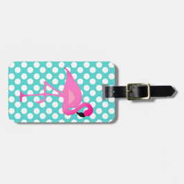 Etiqueta De Bagagem Tag personalizado do flamingo e da bagagem das
