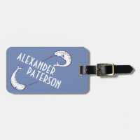 Tag personalizado Narwhals azul da bagagem