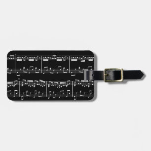 Etiqueta De Bagagem Tag preto da bagagem da partitura