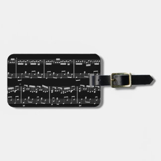 Etiqueta De Bagagem Tag preto da bagagem da partitura