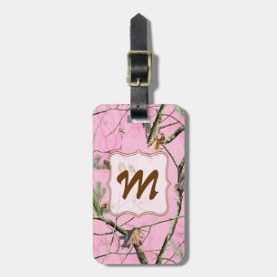 Etiqueta De Bagagem Tag real da bagagem da menina cor-de-rosa da caça