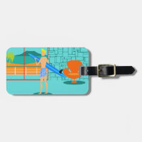 Tag retro customizável da bagagem do gajo do