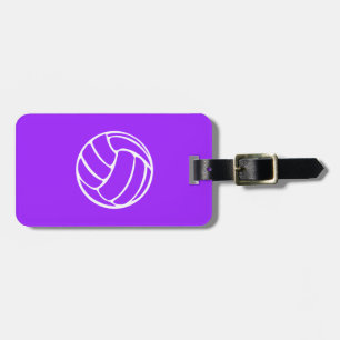 Etiqueta De Bagagem Tag roxo da bagagem do voleibol