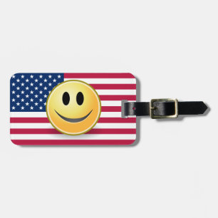 Etiqueta De Bagagem Tag superior da bagagem da cara da bandeira