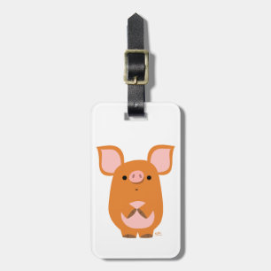 Etiqueta De Bagagem Tag tímido bonito da bagagem do porco dos desenho