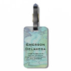 Tag verde da bagagem do passaporte