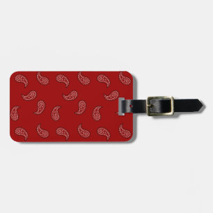 Etiqueta De Bagagem Tag vermelho da bagagem do Bandana