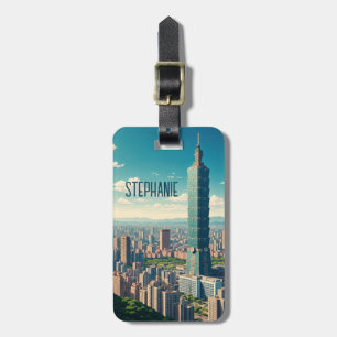 Etiqueta De Bagagem Taipei 101 Taiwan