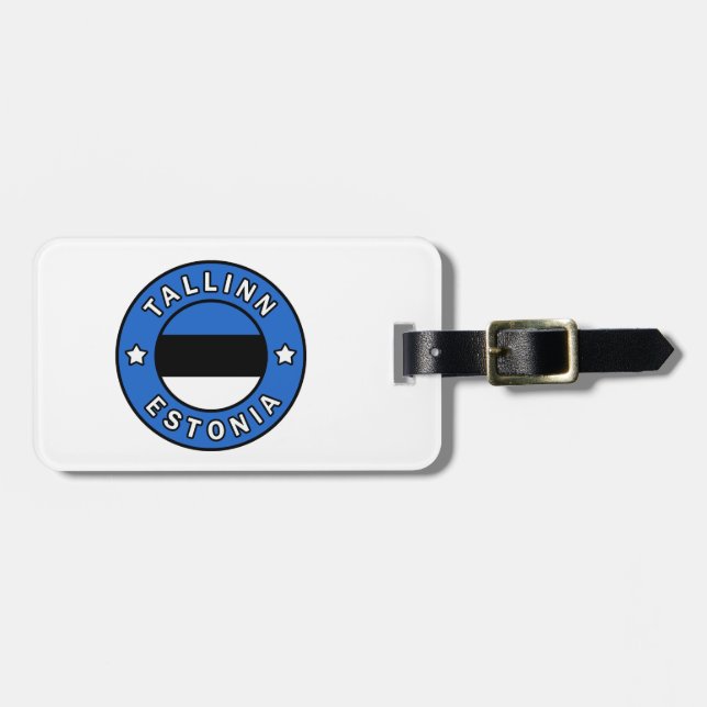 Etiqueta De Bagagem Tallinn Estônia (Frente Horizontal)