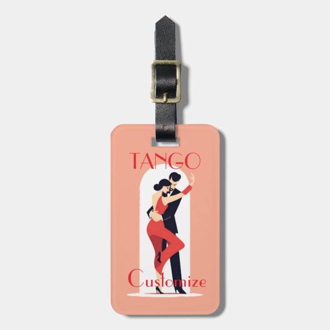 Etiqueta De Bagagem Tango Dancers Thunder_Cove (Frente Vertical)